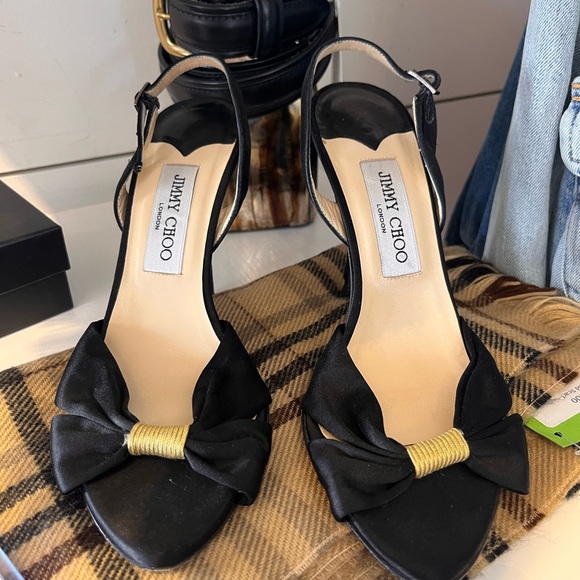 Jimmy Choo Black & Good Sling Back Heels size 37.5 - Picture 12 of 12